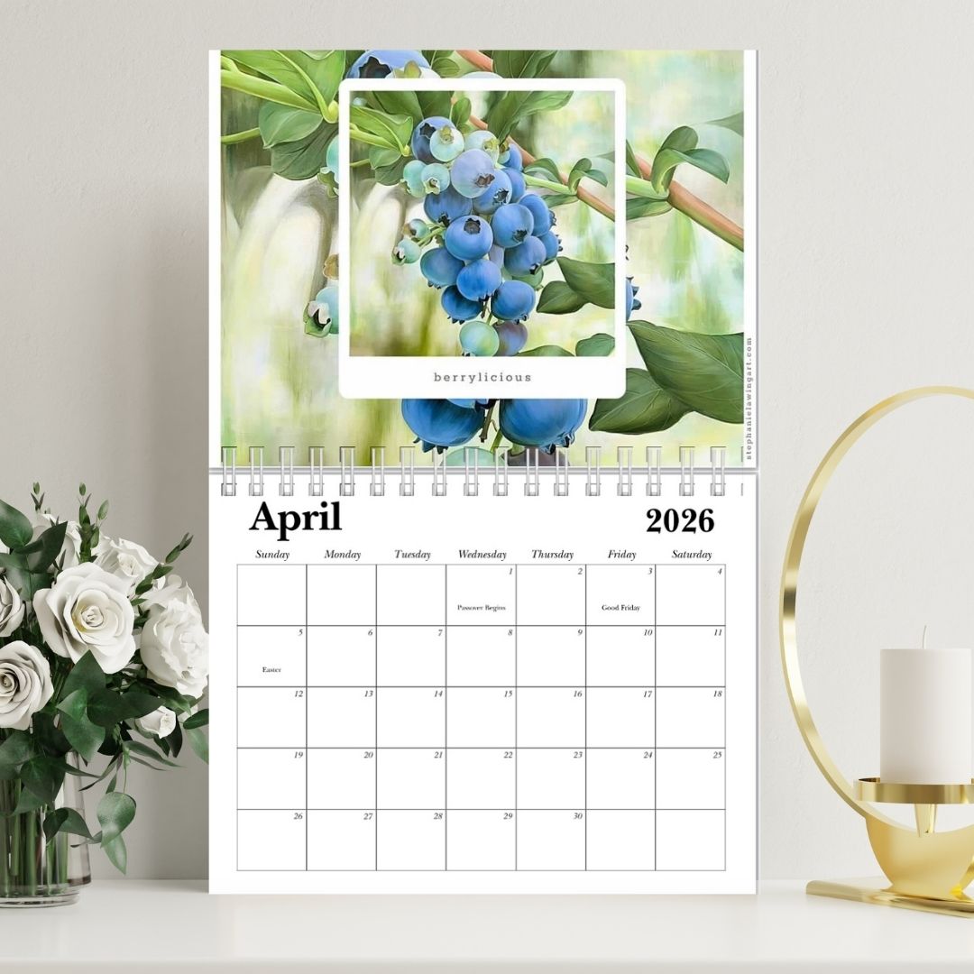 2026 Floral Wall Calendar