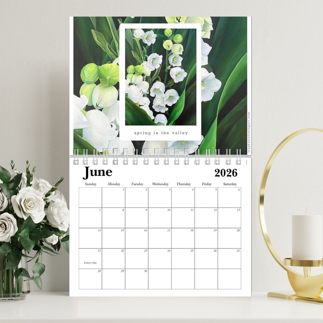 2026 Floral Wall Calendar