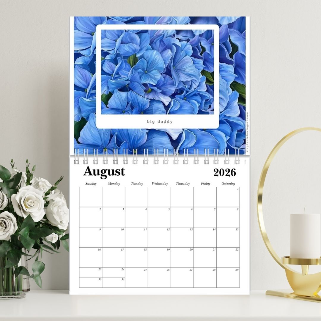 2026 Floral Wall Calendar