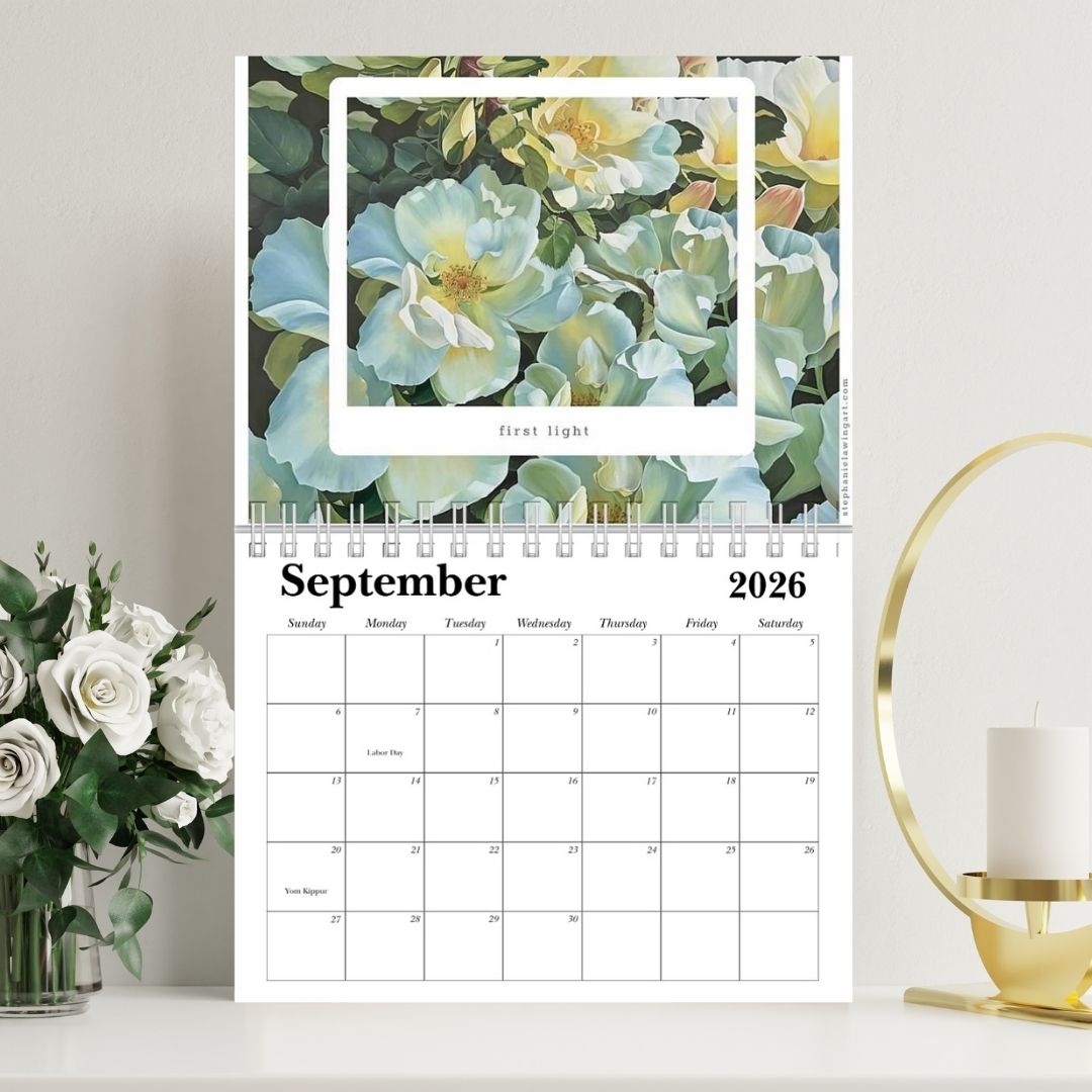 2026 Floral Wall Calendar