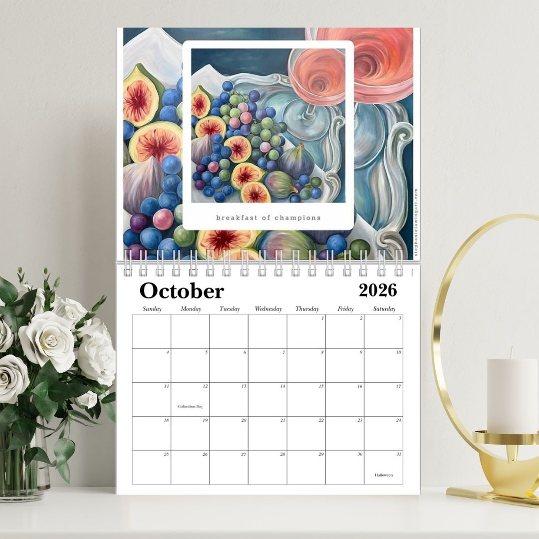 2026 Floral Wall Calendar